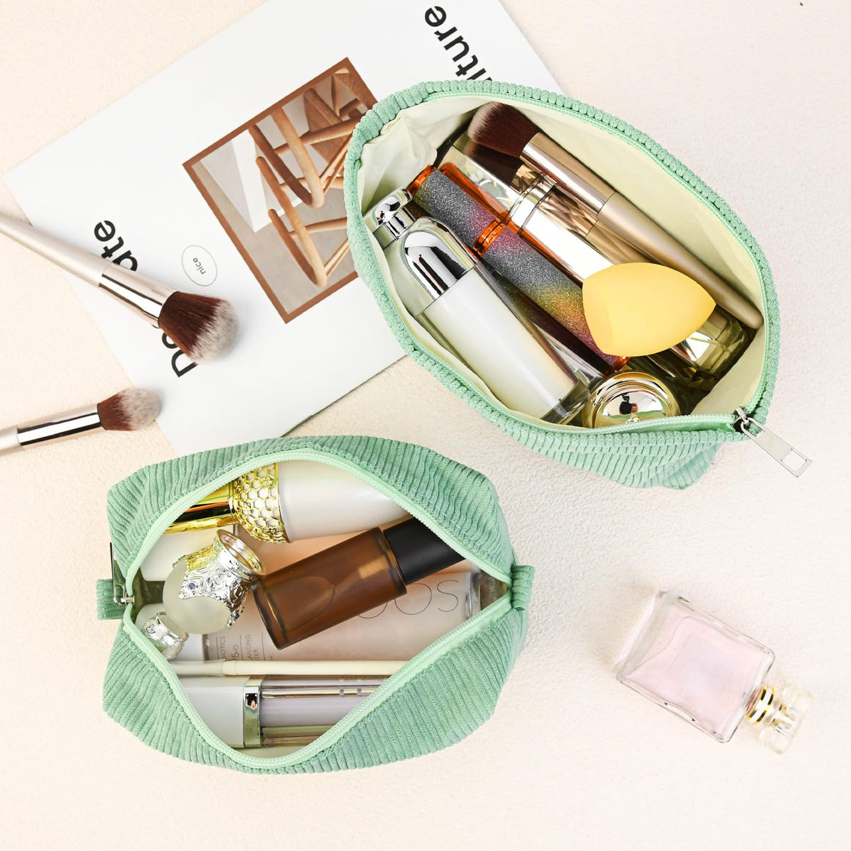 SOIDRAM makeup bag zipper detail