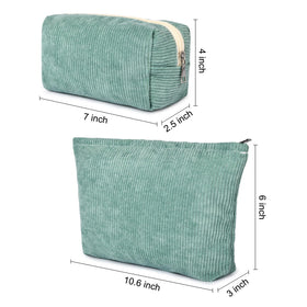 SOIDRAM makeup bags with open zippers showing contents