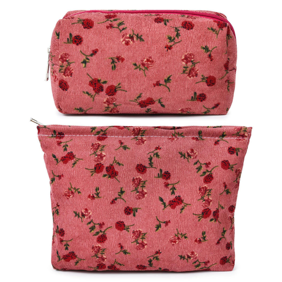 SOIDRAM Rose Makeup Bag front view with floral design