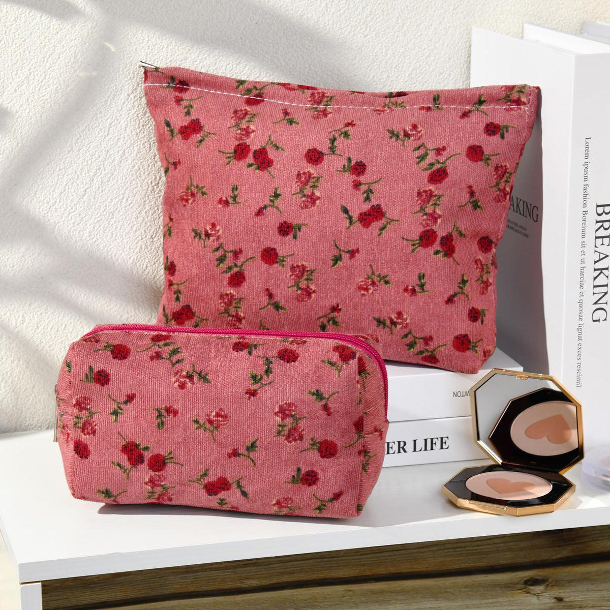 SOIDRAM Rose Makeup Bag packaging display