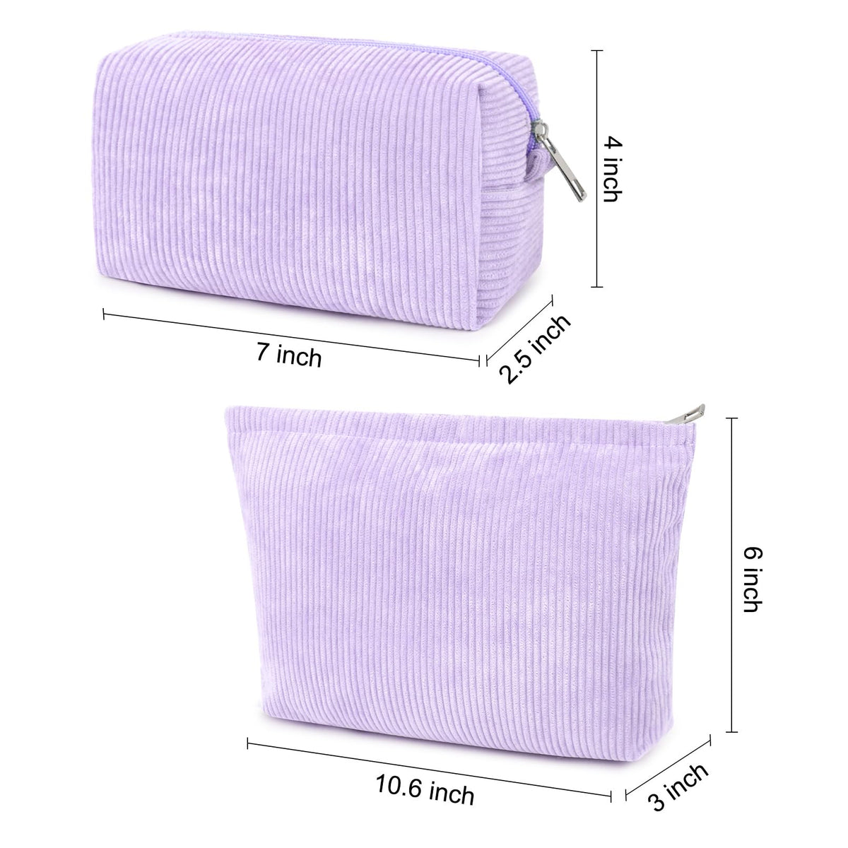 SOIDRAM small cosmetic bag side view in purple
