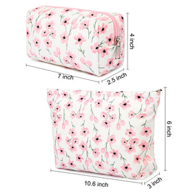 SOIDRAM small floral makeup bag side view