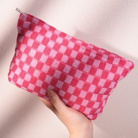 SOIDRAM travel makeup bag in use on a vanity