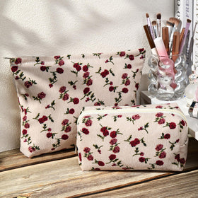 SOIDRAM two-piece makeup bag set in rose mix colour