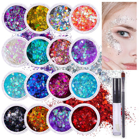 SoJourner Bags Body Glitter Set front view with 16 vibrant colours