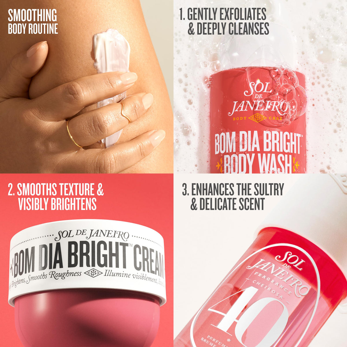 Sol de Janeiro Bom Dia Bright Body Wash with flowers