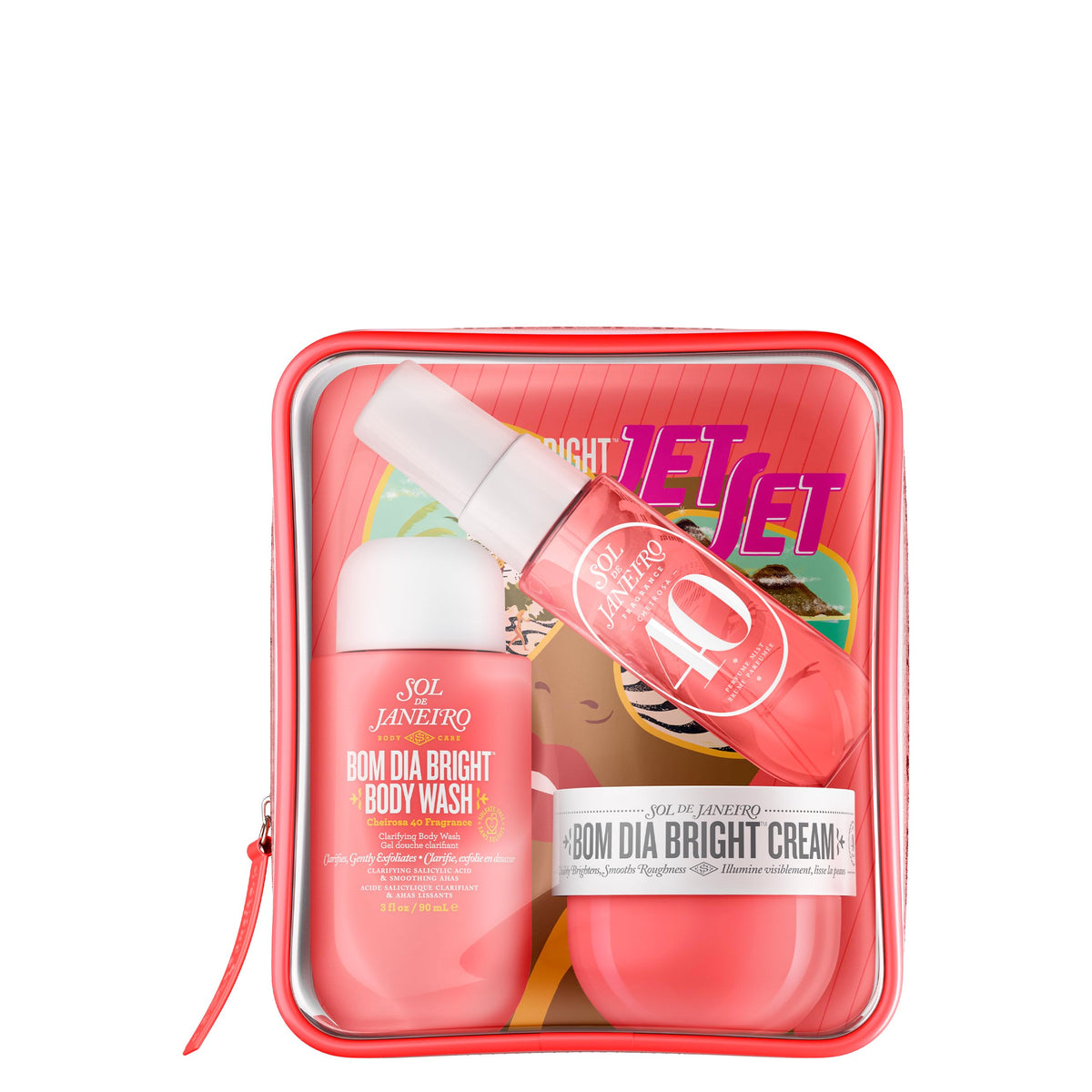 Sol de Janeiro Bom Dia Bright Jet Set travel kit front view