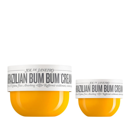 Sol de Janeiro Brazilian Bum Bum Cream full size and travel size packaging