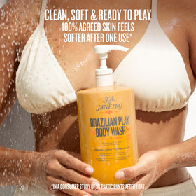 Sol de Janeiro Brazilian Play Shower Gel in a lifestyle setting