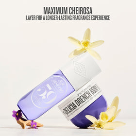 Sol de Janeiro Delicia Drench Body Butter 240mL on a bathroom shelf