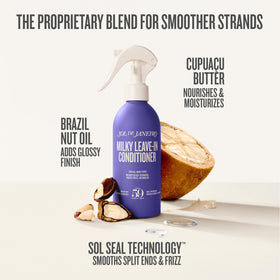 Sol de Janeiro Milky Leave-In Conditioner 68g with hair styling tools