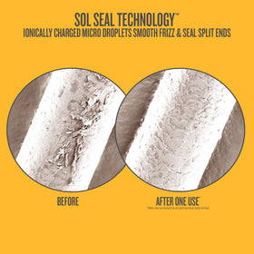 Sol de Janeiro Milky Leave-In Conditioner with tropical flowers background