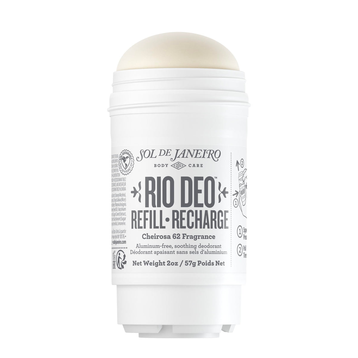 Sol de Janeiro Rio Deo Cheirosa 62 deodorant refill cartridge front view