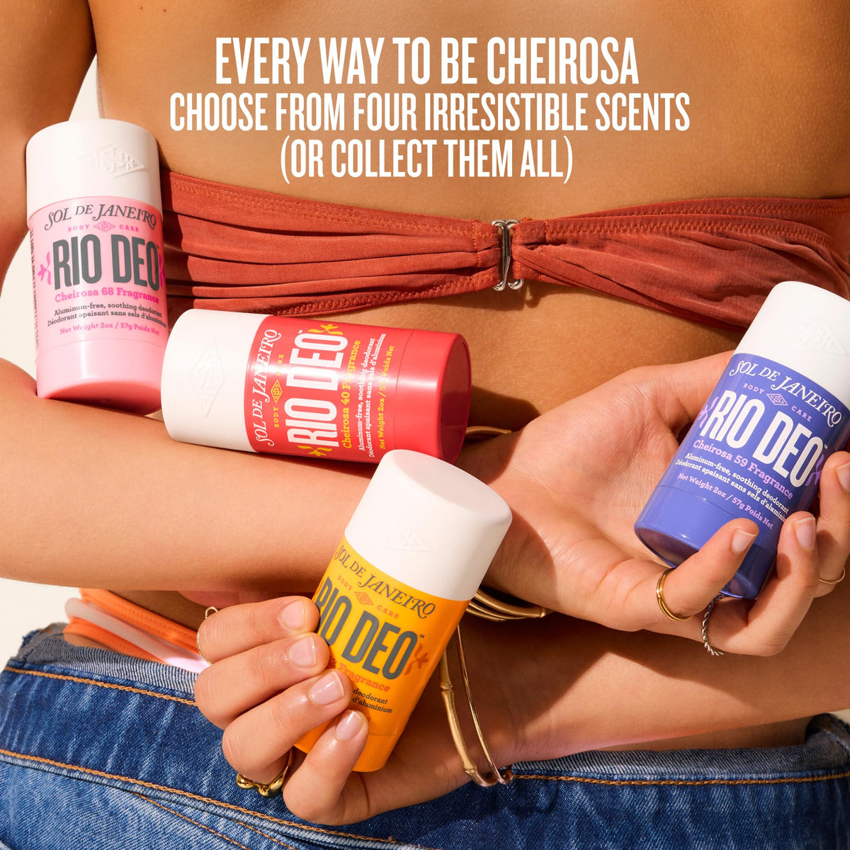 Sol de Janeiro Rio Deo deodorant on bathroom shelf