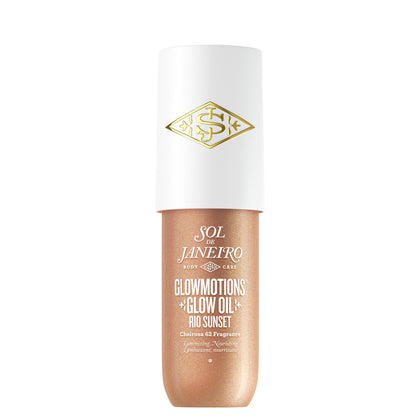 Sol de Janeiro Rio Sunset Glow Oil 75ml front view with champagne shimmer