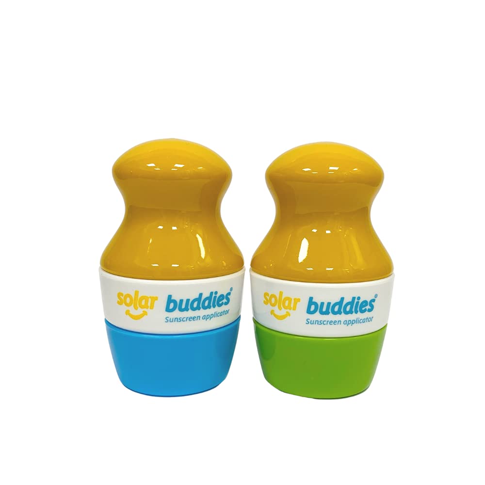 Solar Buddies Refillable Roll On Sponge Applicator front view with sponge head