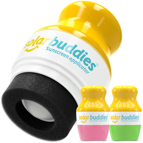 Solar Buddies Sunscreen Applicator green and pink front view