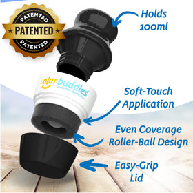 Solar Buddies Sunscreen Applicator refillable roll-on sponge back view