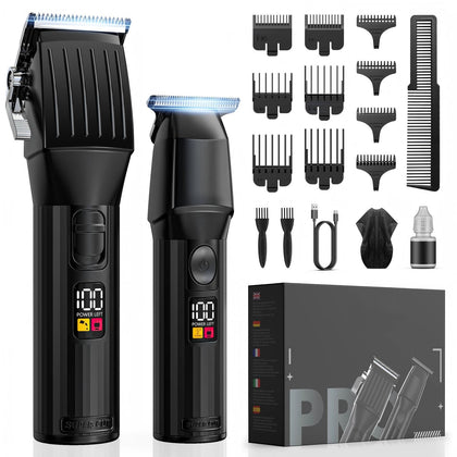Solati Professional Hair Clippers Set black model front view