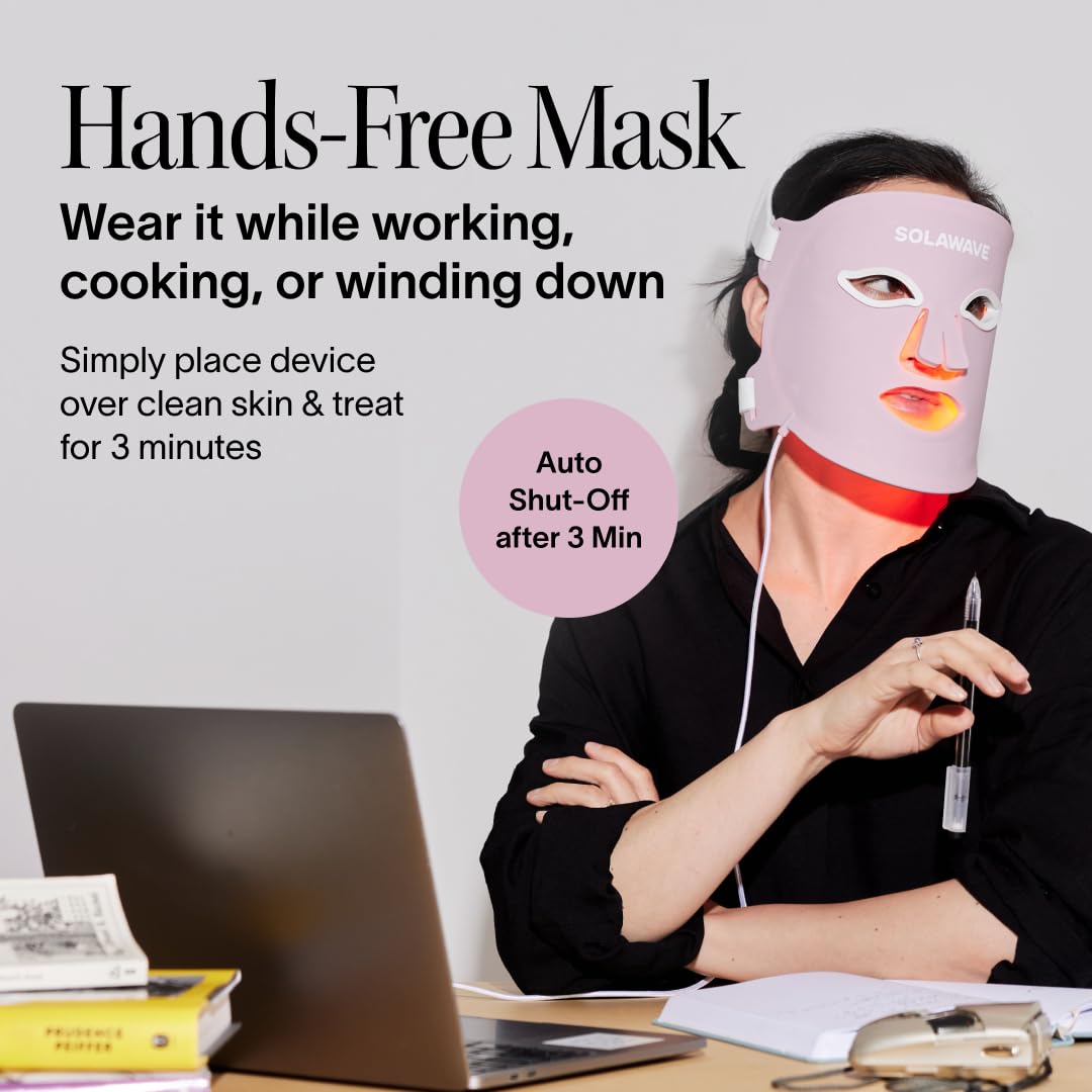 Solawave Light Therapy Face Mask showing four wavelengths