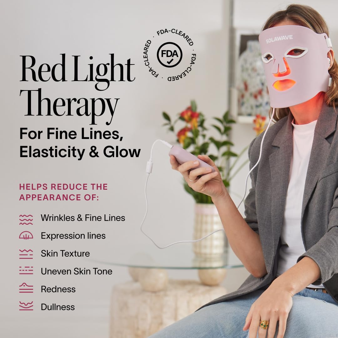 Solawave Light Therapy Face Mask side view showing LED lights