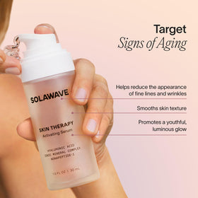 Solawave Skin Therapy Activating Serum with red light therapy wand