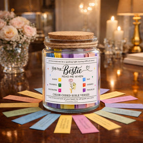 SOLMAYCO Bible Verse Jar with scripture cards fanned out
