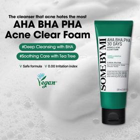 SOME BY MI Acne Clear Foam packaging with ingredients list
