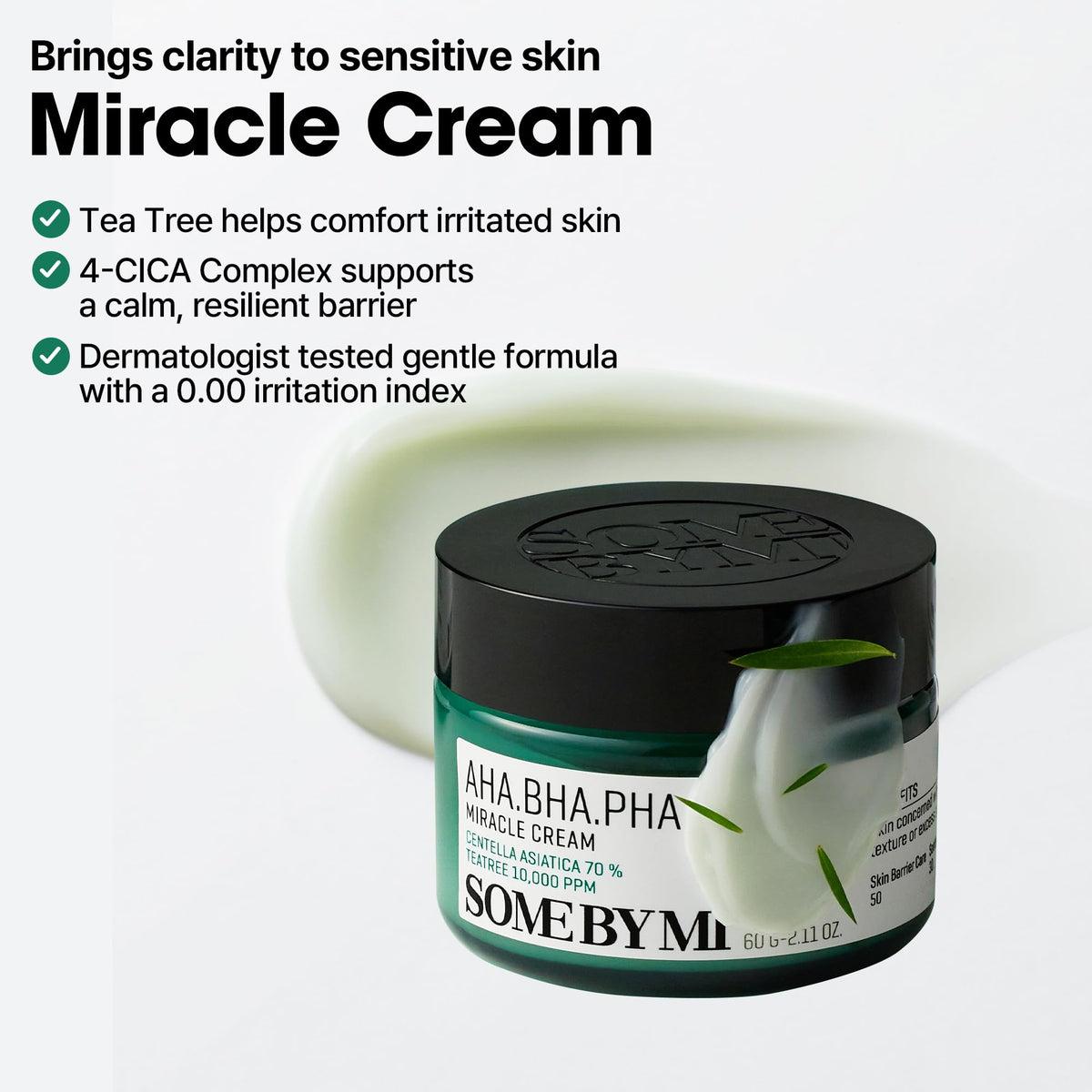 SOME BY MI AHA BHA PHA 30 Days Miracle Cream in use on skin