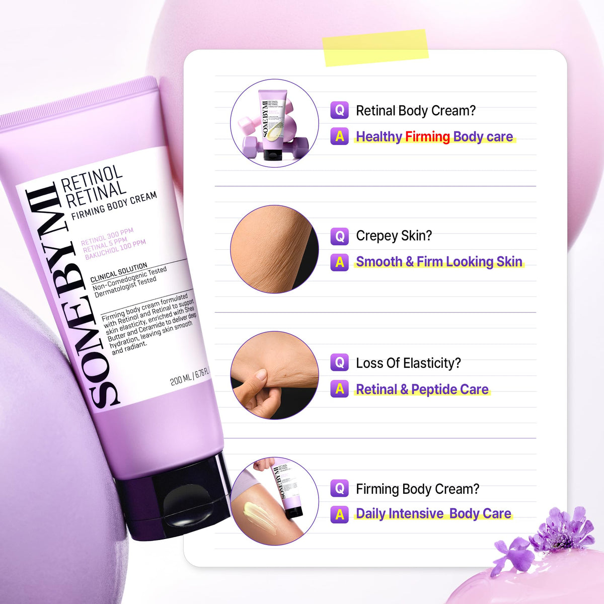 SOME BY MI Retinol Firming Body Cream 6.76 fl oz back view