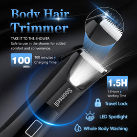 Soonsell body hair trimmer with LED light feature