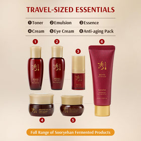 Sooryehan skincare set with Wild Ginseng background
