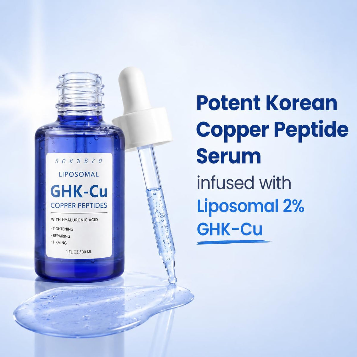 SORNBEO Copper Peptides Serum back view with details