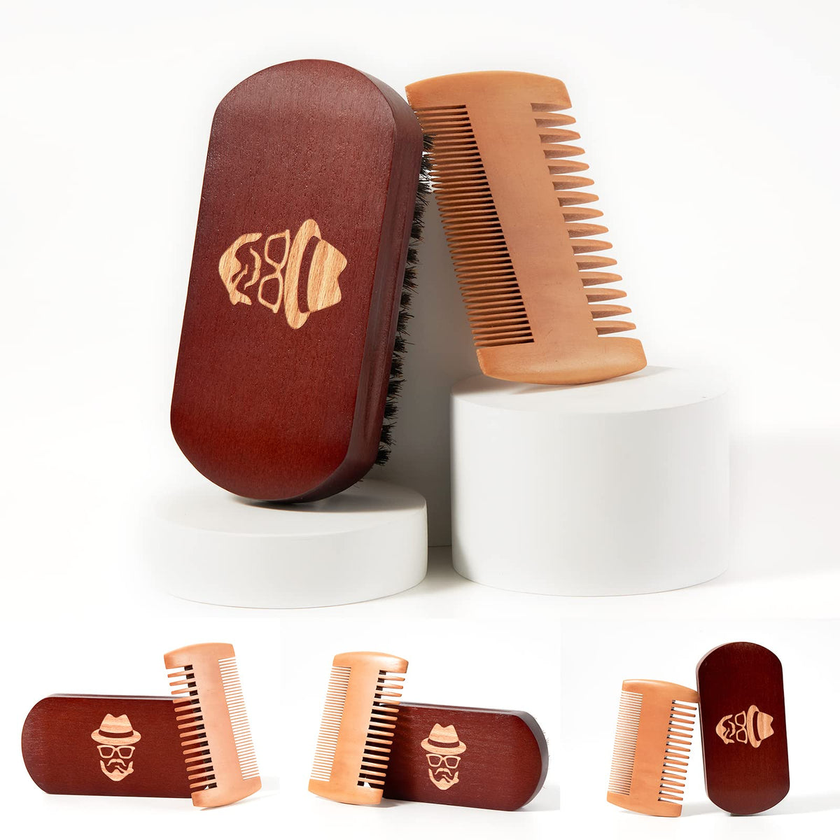 Sosoon Beard Brush alongside other beard care products