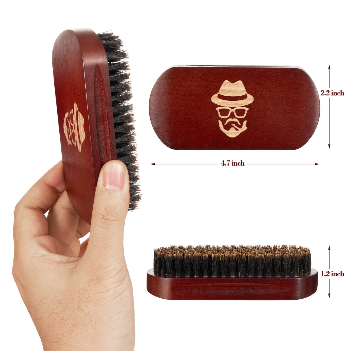 Sosoon Beard Brush close-up of bristles