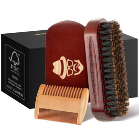 Sosoon Beard Brush with a neatly groomed beard