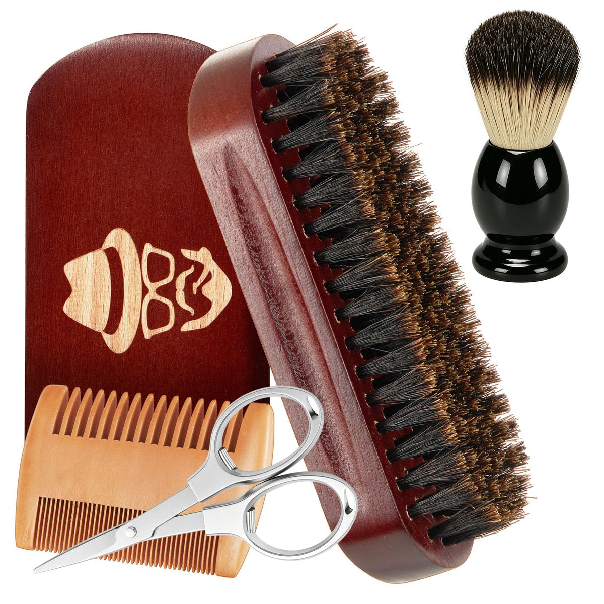Sosoon Beard Grooming Kit with boar bristle brush and comb