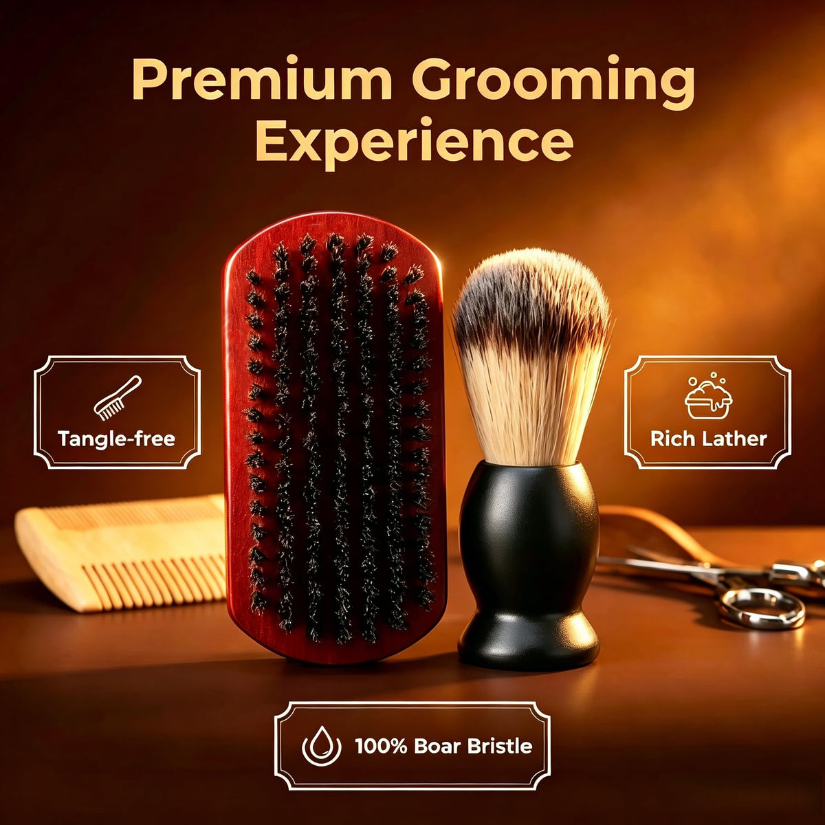 Sosoon foldable stainless steel scissors for beard trimming