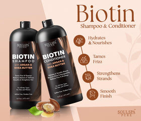 SOULSPA PURE Biotin Argan Oil Conditioner front view 16 fl oz