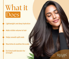 SOULSPA PURE Biotin Conditioner application on hair