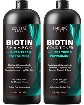 SOULSPA PURE Biotin Peppermint Shampoo front view