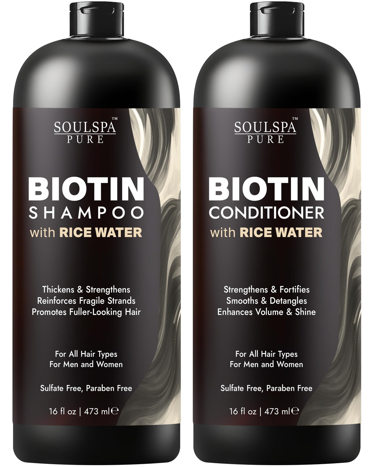 SOULSPA PURE Biotin Rice Water Shampoo front view