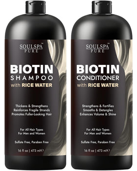 SOULSPA PURE Biotin Rice Water Shampoo front view