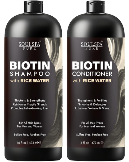 SOULSPA PURE Biotin Rice Water Shampoo front view