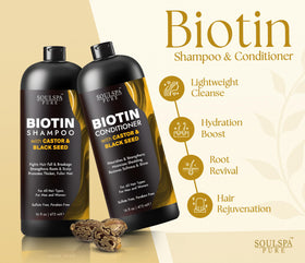 SOULSPA PURE Castor Oil & Black Seed Biotin Conditioner front view