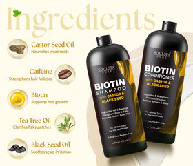 SOULSPA PURE Castor Oil & Black Seed Shampoo with ingredients list