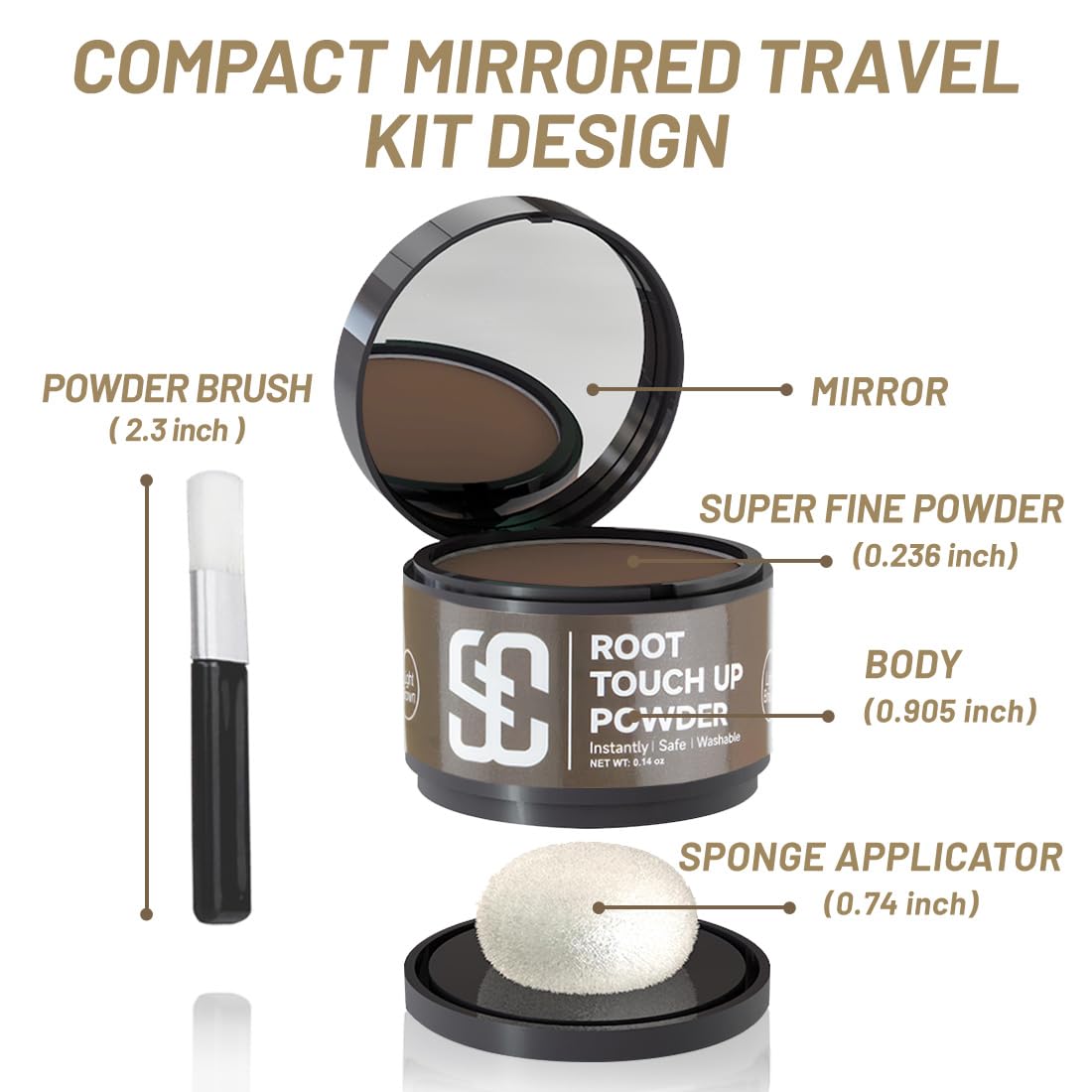 SOVONCARE Hairline Powder applicator and mirror