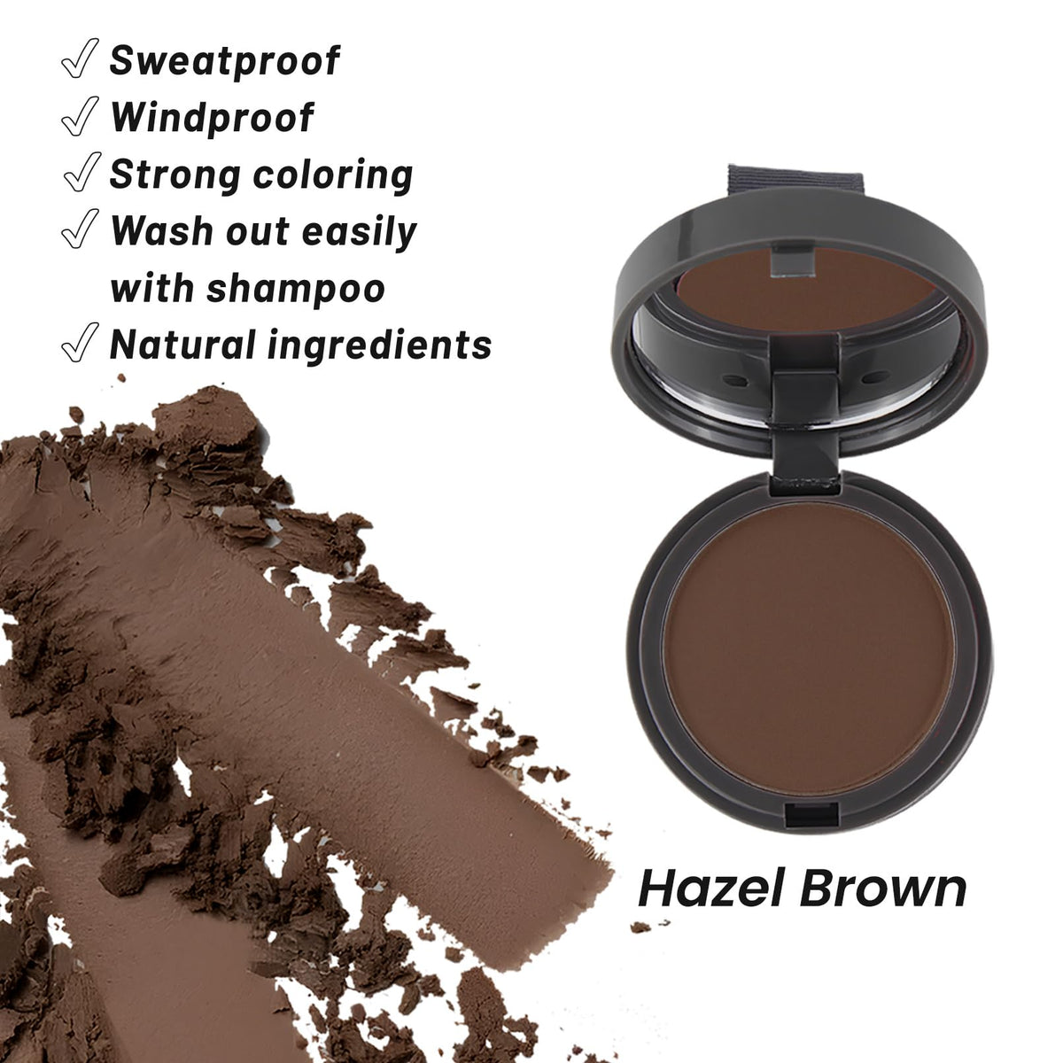 SOVONCARE Hairline Powder in use on hairline