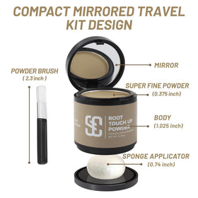 SOVONCARE Hairline Powder showing natural grey coverage