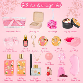 Soy candle and diffuser oil from the spa gift set